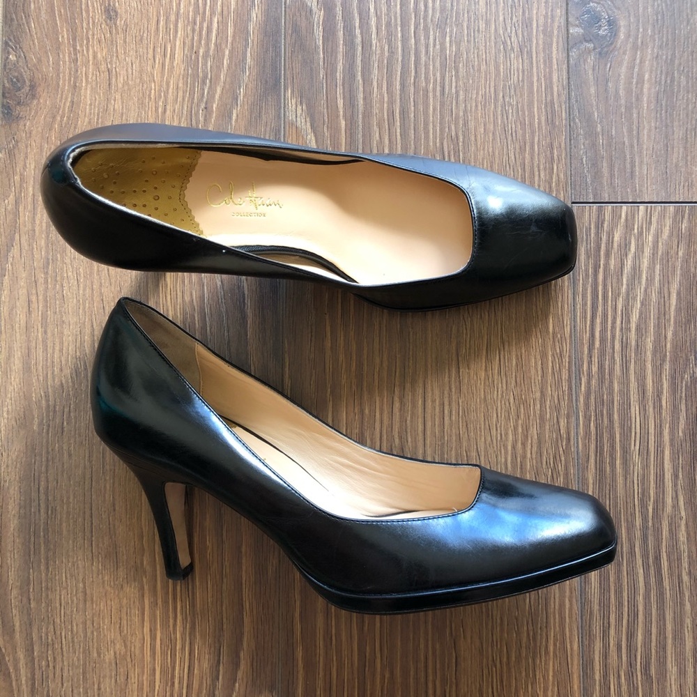 Cole Haan Nike Air Black Carma Heels size 9aa